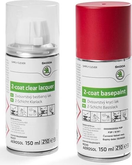 Škoda lakový sprej, červená velvet metalíza
