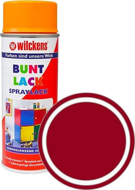 Wilckens Syntetická vrchná farba v spreji pololesk 400 ml červená, WI.16130300140