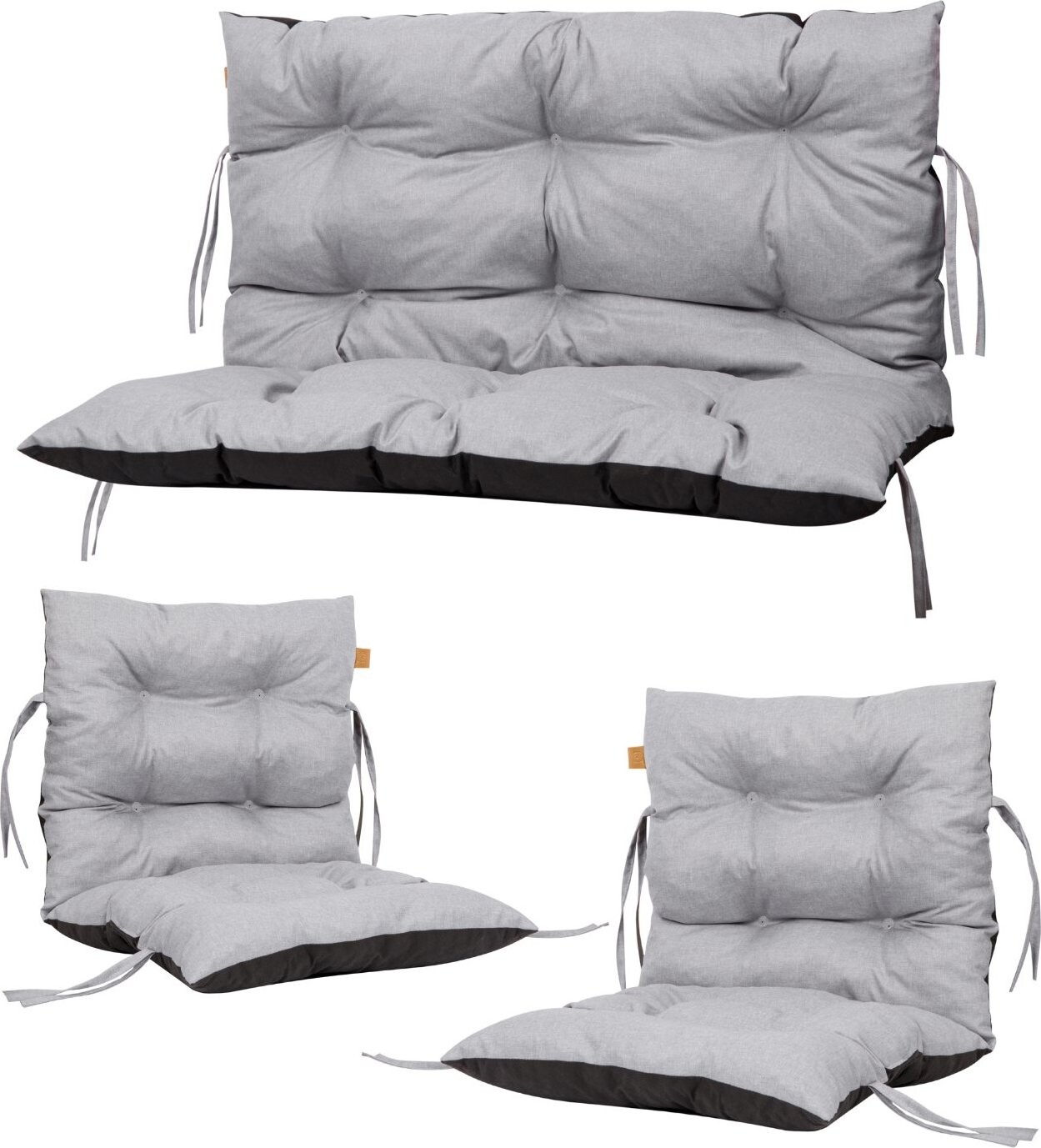 Blomster Podušky na záhradný nábytok, 3 ks, svetlo sivé