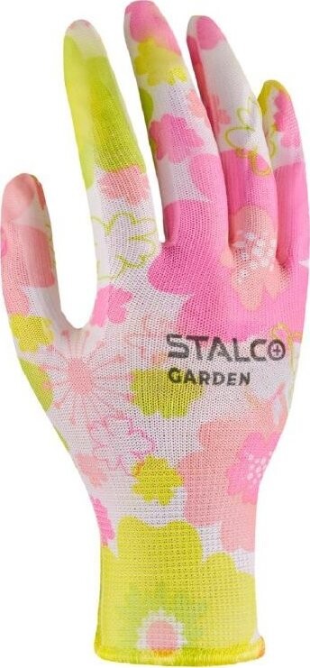 STALCO Rukavice polyesterové S-GARDEN veľ. 8, 3 ks