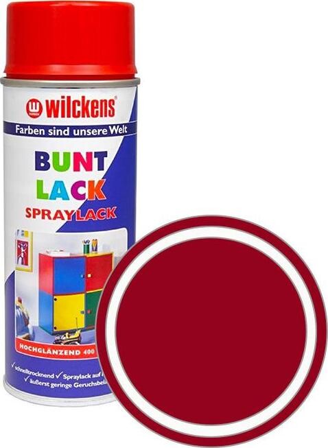 Wilckens Syntetická vrchná farba v spreji vysoký lesk 400 ml červená, WI.16030300140
