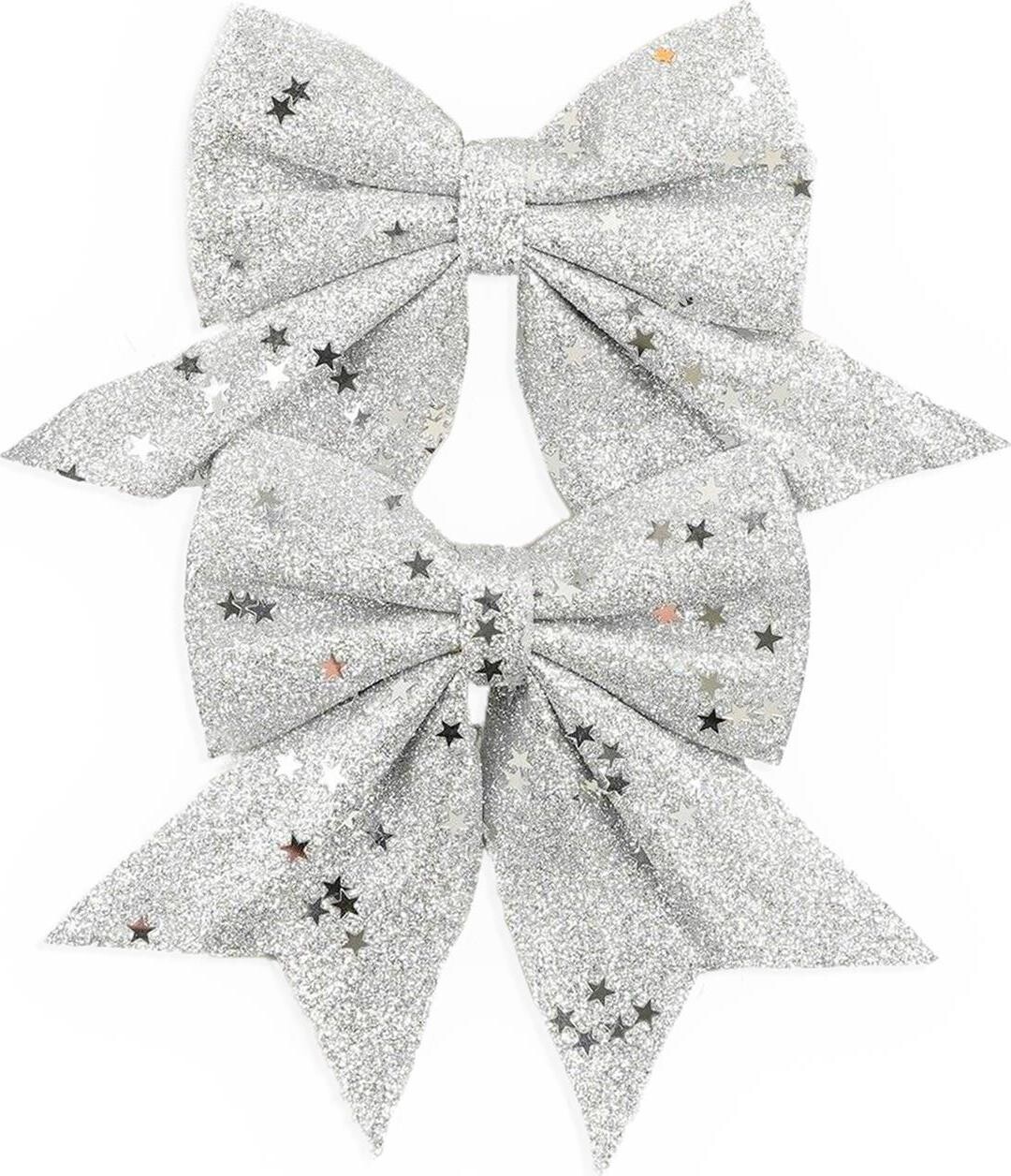 LAALU Mašľa strieborná 13 × 13 cm, 13 × 13 cm, 2 ks