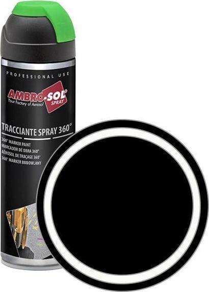 AMBRO-SOL Značkovacia farba v spreji 360° MARKER PAINT 500 ml, čierna