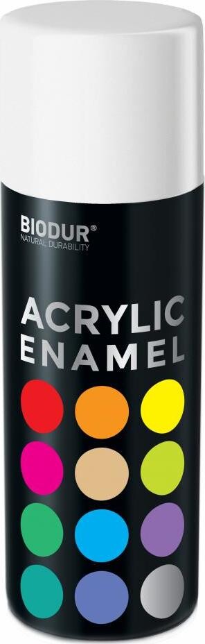 Biodur Akrylový email v spreji – lesklá biela 400 ml/RAL 9010