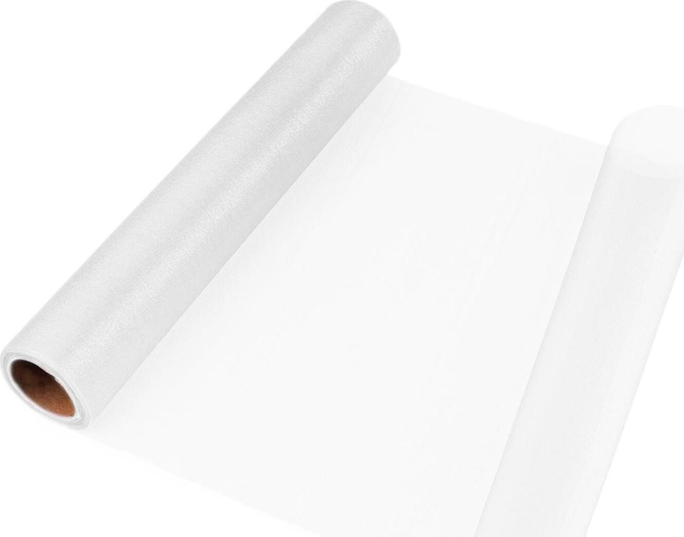 LAALU Vianočná dekorácia – organza biela, 36 × 100 cm