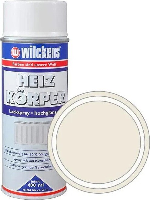 Wilckens Biela lesklá farba na radiátory v spreji Heizkoerper Lackspray 400 ml krémová biela