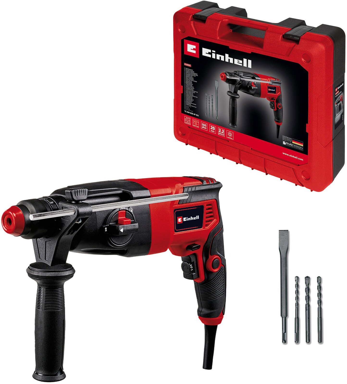 EINHELL Vŕtacie kladivo elektrické TC-RH 620 4F KIT, 4257992