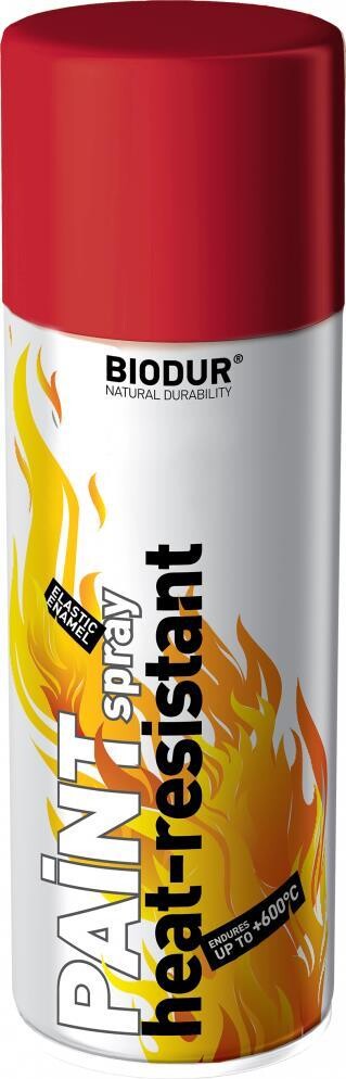 Biodur Farba na vysoké teploty v spreji červená 400 ml 600 °C