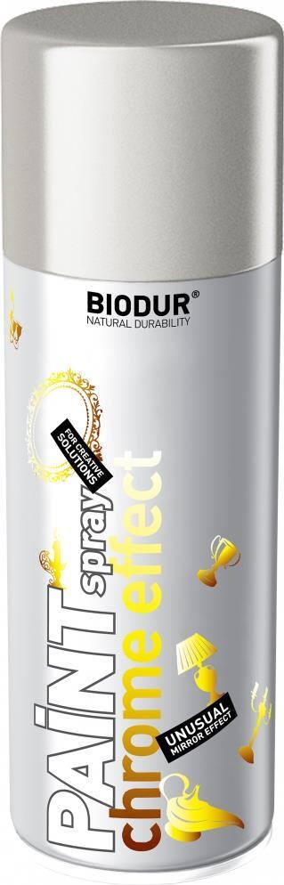 Biodur Farba chróm efekt v spreji strieborná 400 ml