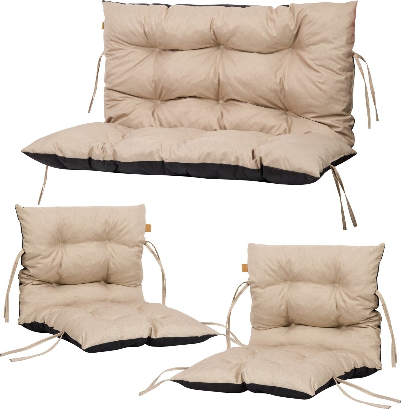 Blomster Podušky na záhradný nábytok Blomster súprava 3 ks, béžové