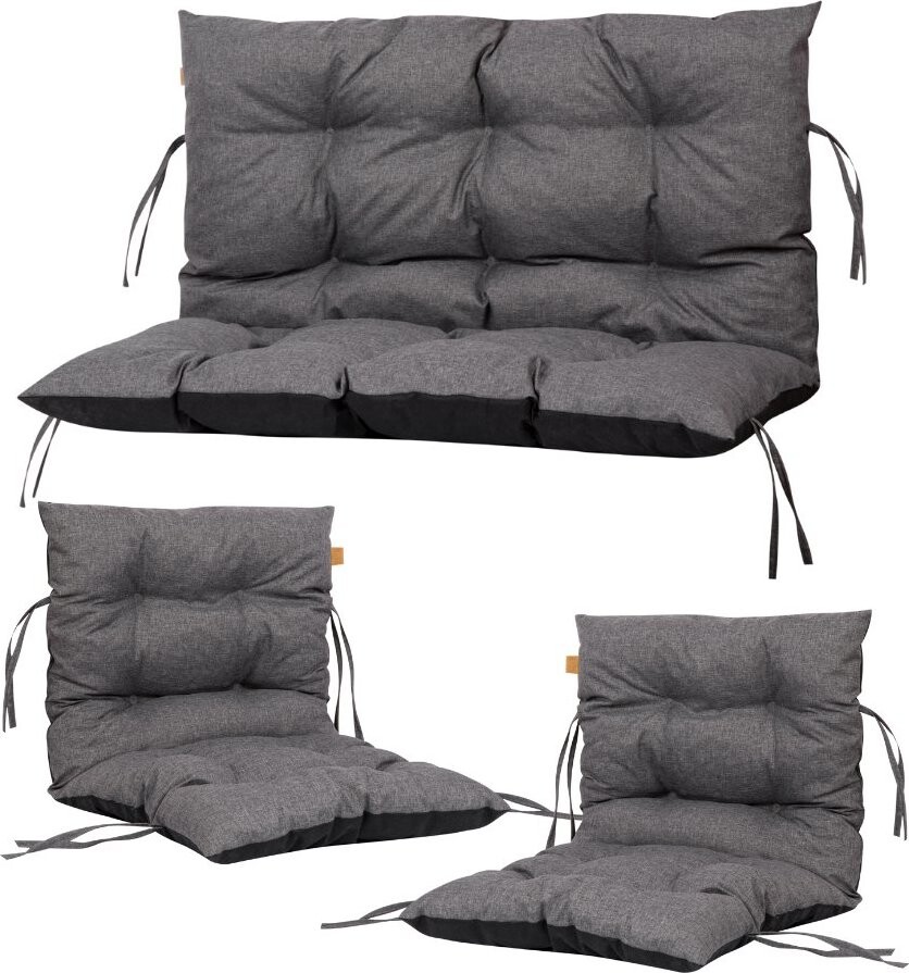 Blomster Polstry na zahradní nábytek, 3 ks, šedé