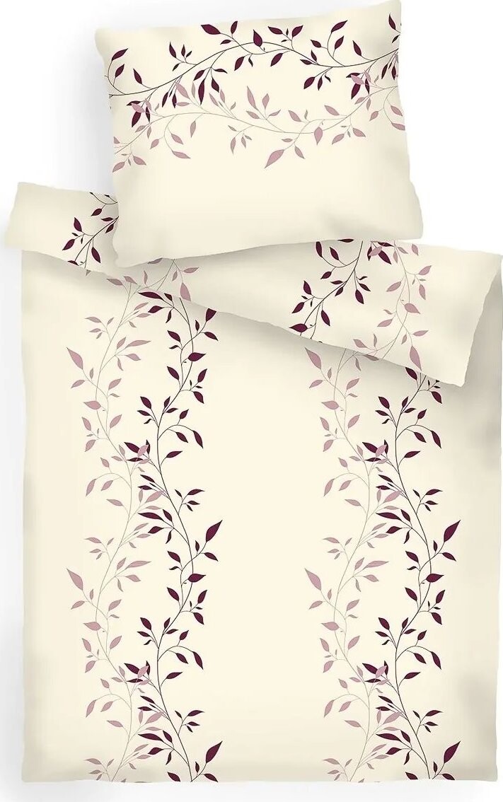 Dadka Obliečky krep Mandevila bordó na banánovom 140 × 200, 70 × 90 cm