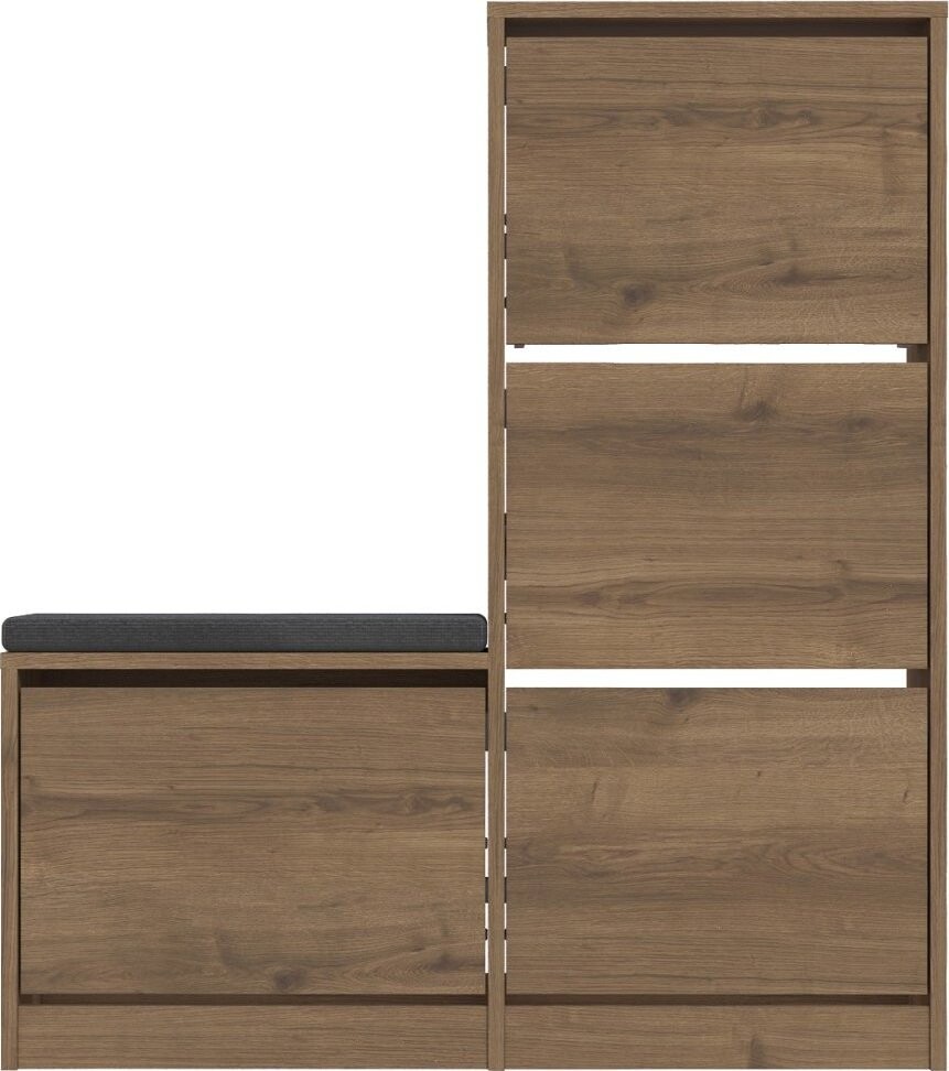 Houseland Botník Dude s lavicou, dub tmavý