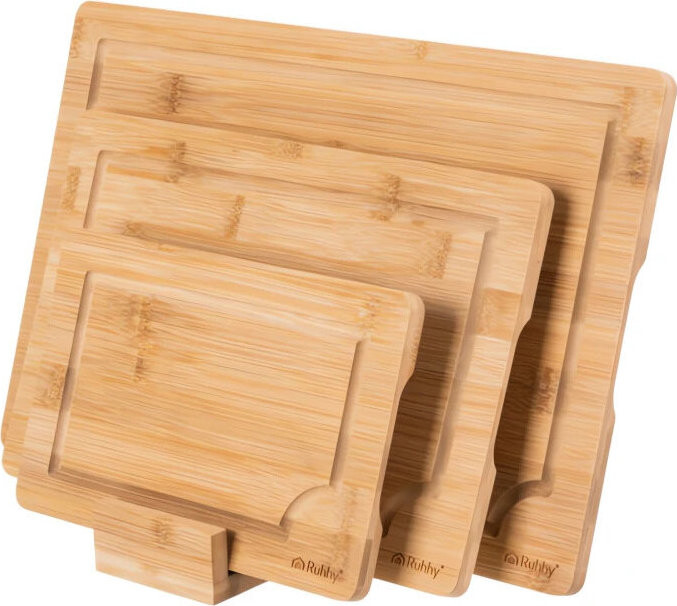 Ruhhy 26265 Sada bambusových prkének ve stojanu 3 ks