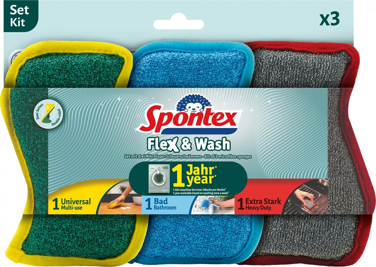 SPONTEX Flex&Wash Set 3 ks