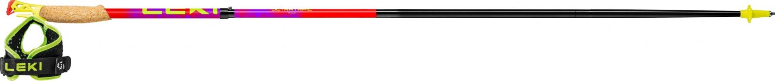 Leki Ultratrail FX. One bright red-violet-neonyellow 125 cm