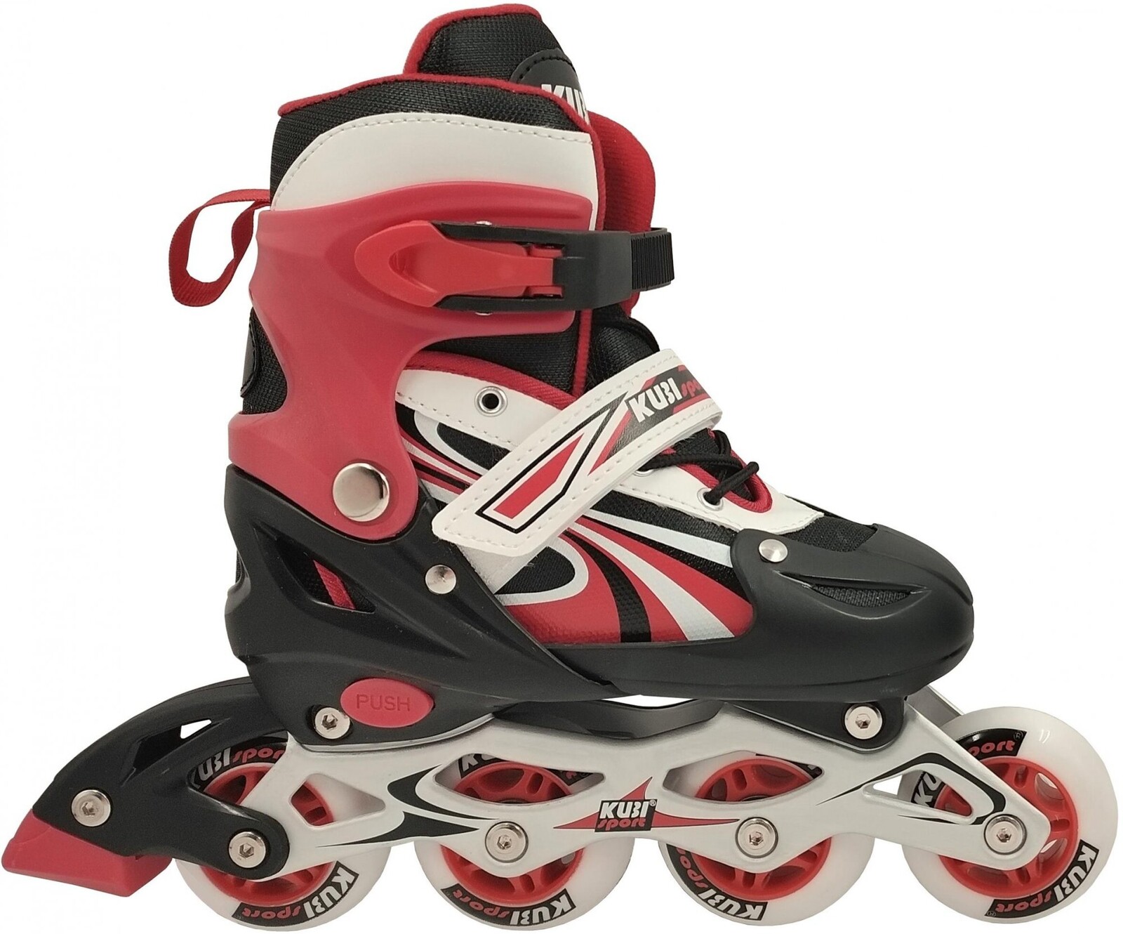 KUBIsport detské inline korčule rozťahovacie CS310K červené veľkosť 33 – 37