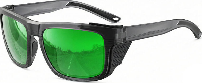 VeyRey Sportovní polarizační sluneční brýle Unow černá obruba, zelená skla