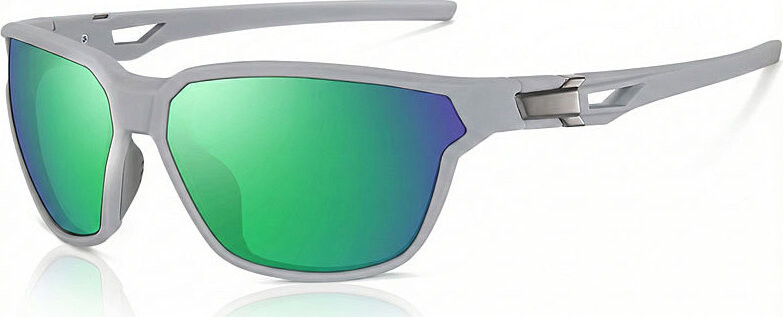 VeyRey Sportovní polarizační sluneční brýle Nuf šedá obruba, zelená skla