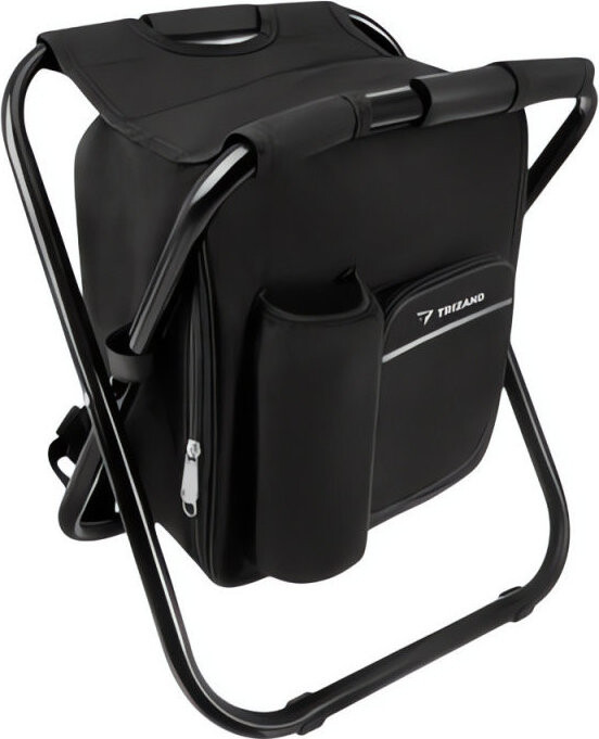 Trizand 27333 Rybářské skládací křeslo s batohem 3v1, černé