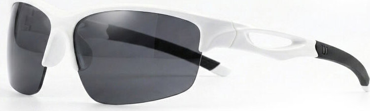 VeyRey Sportovní polarizační sluneční brýle Blixe bílá obruba, černá skla