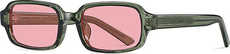 VeyRey Sluneční brýle Nonmock, zelená obruba, růžová skla