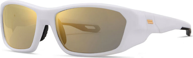 VeyRey Sportovní polarizační sluneční brýle Borned bílá obruba, zlatá skla