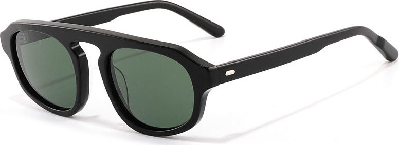 VeyRey acetátové sluneční polarizační brýle Strugic černá obruba, zelená skla