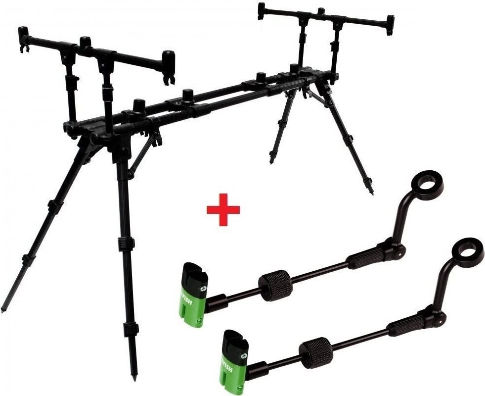 Zfish Rod Pod Construct 3 Rods + 2× Indicator ZFX Mini