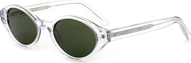 VeyRey acetátové sluneční brýle polarizační Aest, čirá obruba, černá skla