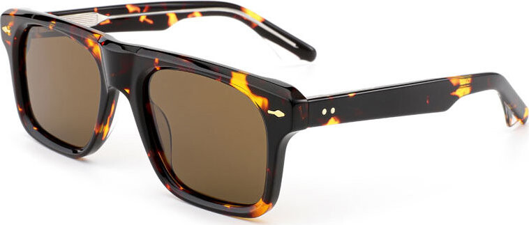 VeyRey acetátové sluneční polarizační brýle Crawier, hnědá obruba, hnědá skla