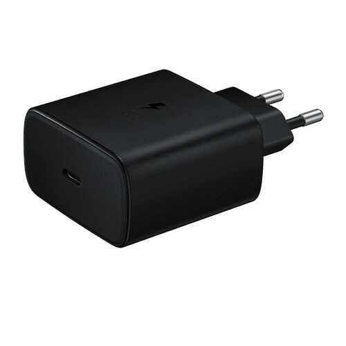 EP-TA845XBE Samsung USB-C 45W Cestovní nabíječka + USB-C/USB-C Datový Kabel Black (Pošk. Balení)