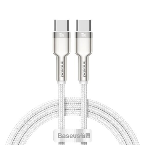 Baseus Cafule Metal Series Datový Kabel USB-C - USB-C 100W 1m White (Pošk. Balení)