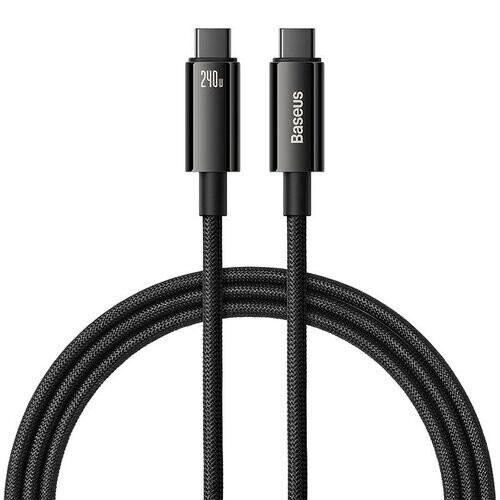 Baseus CAWJ040101 Tungsten Gold Fast Charging Datový Kabel USB-C - USB-C 240W 2m Black (Posk. Baleni)