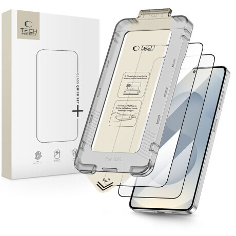 Tech-Protect Quick Set 2x ochranné sklo na Samsung Galaxy S26, čierne