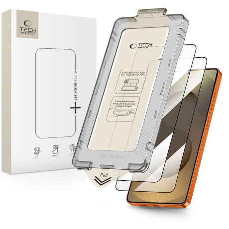 Tech-Protect Quick Set 2x ochranné sklo na Samsung Galaxy S26 Plus, čierne