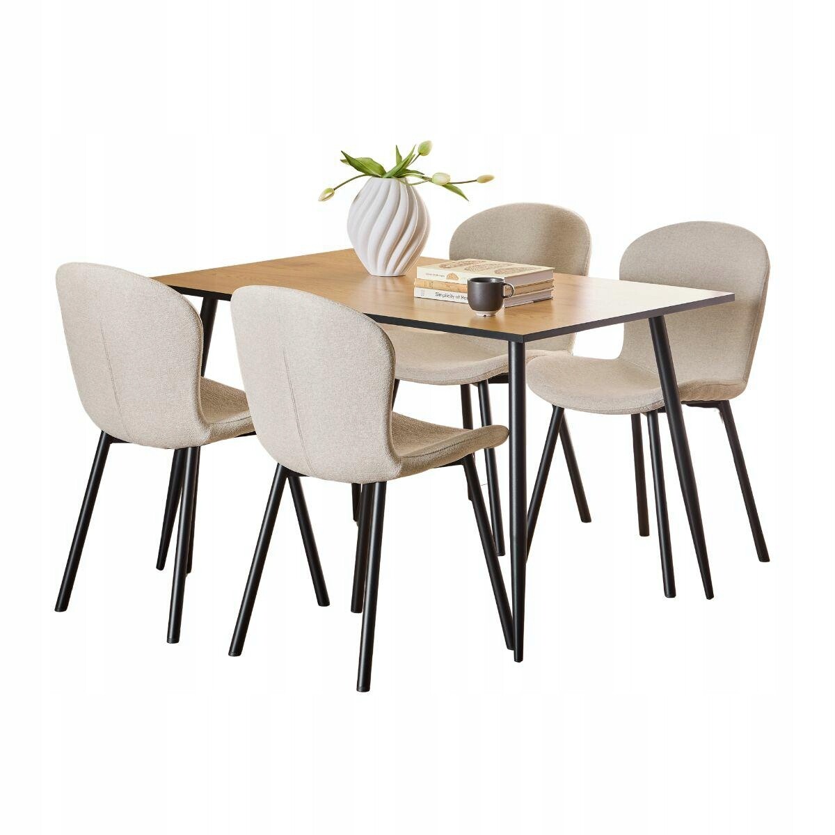Jídelní set Wilma 120 cm dub divoký/černý