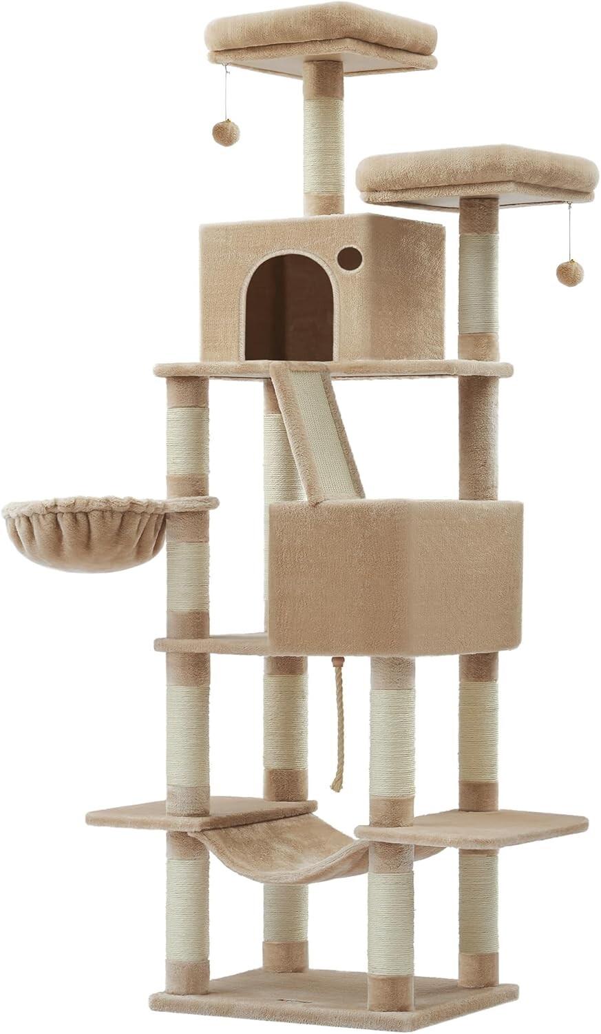 Kočičí škrabadlo Climbery 206 cm hnědé