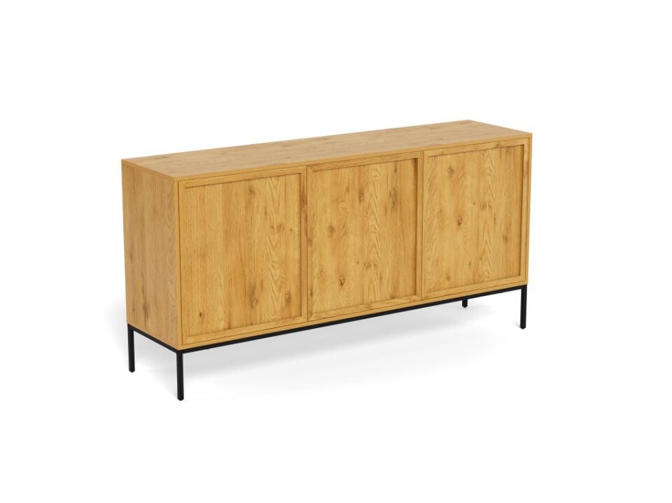Komoda Palmdale 158 cm dub divoký/černý
