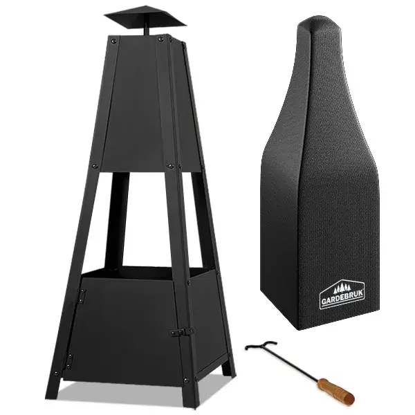 Zahradní ohniště Pyramid 102 cm černé