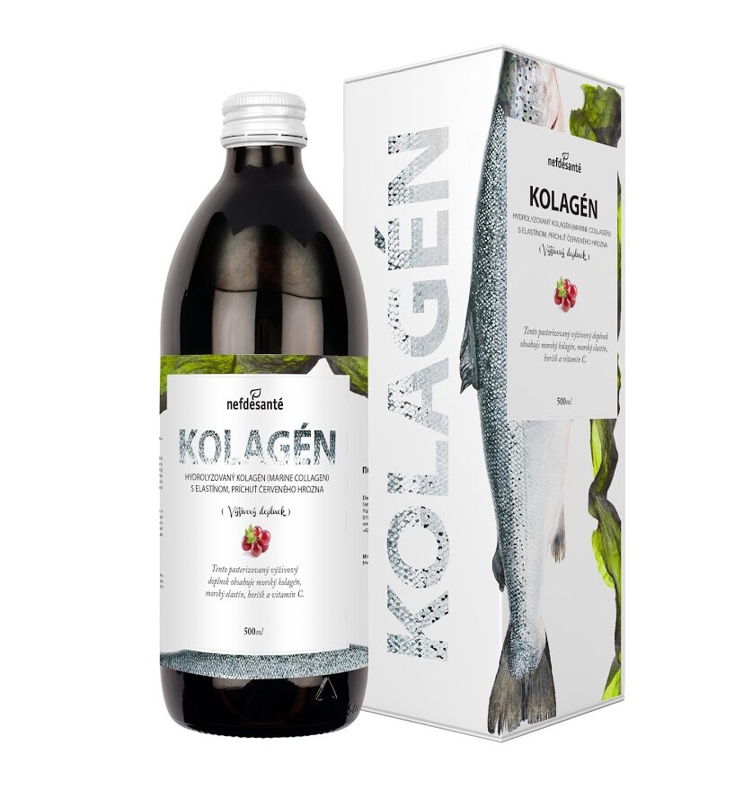 Nefdesante Akcia spotreba 6/2026 50 %KOLAGÉN (hydrolyzovaný kolagén s elastínom, príchuť červeného hrozna 500 ml)-1 500 ml