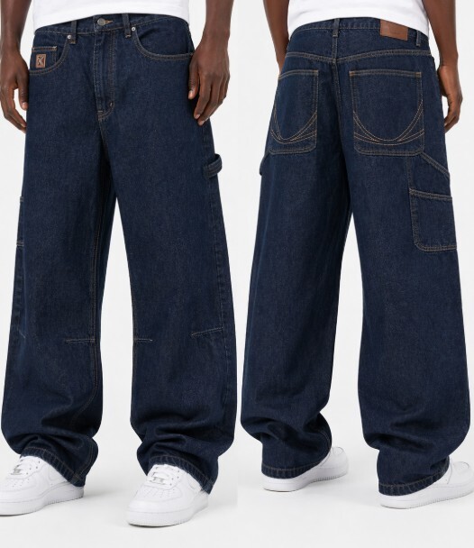 Nohavice Karl Kani OG Rinsed Relaxed Baggy Workwear Jeans - W 30