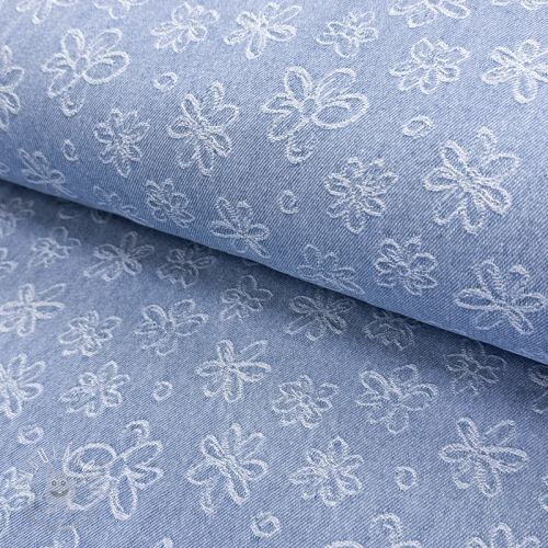JEANS DENIM JACQUARD Flower light jeans