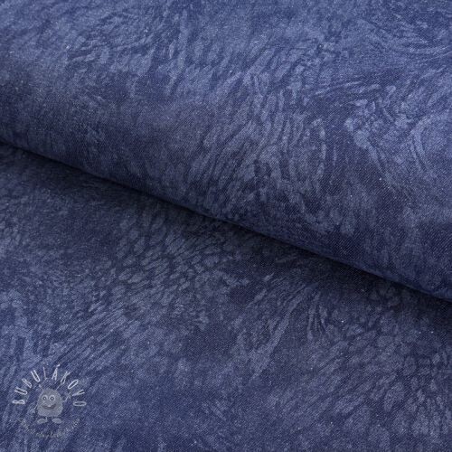JEANS DENIM HEAVY Animal printed dark blue