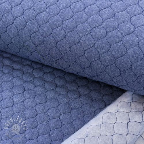 Prešívaná látka JEANS dark blue