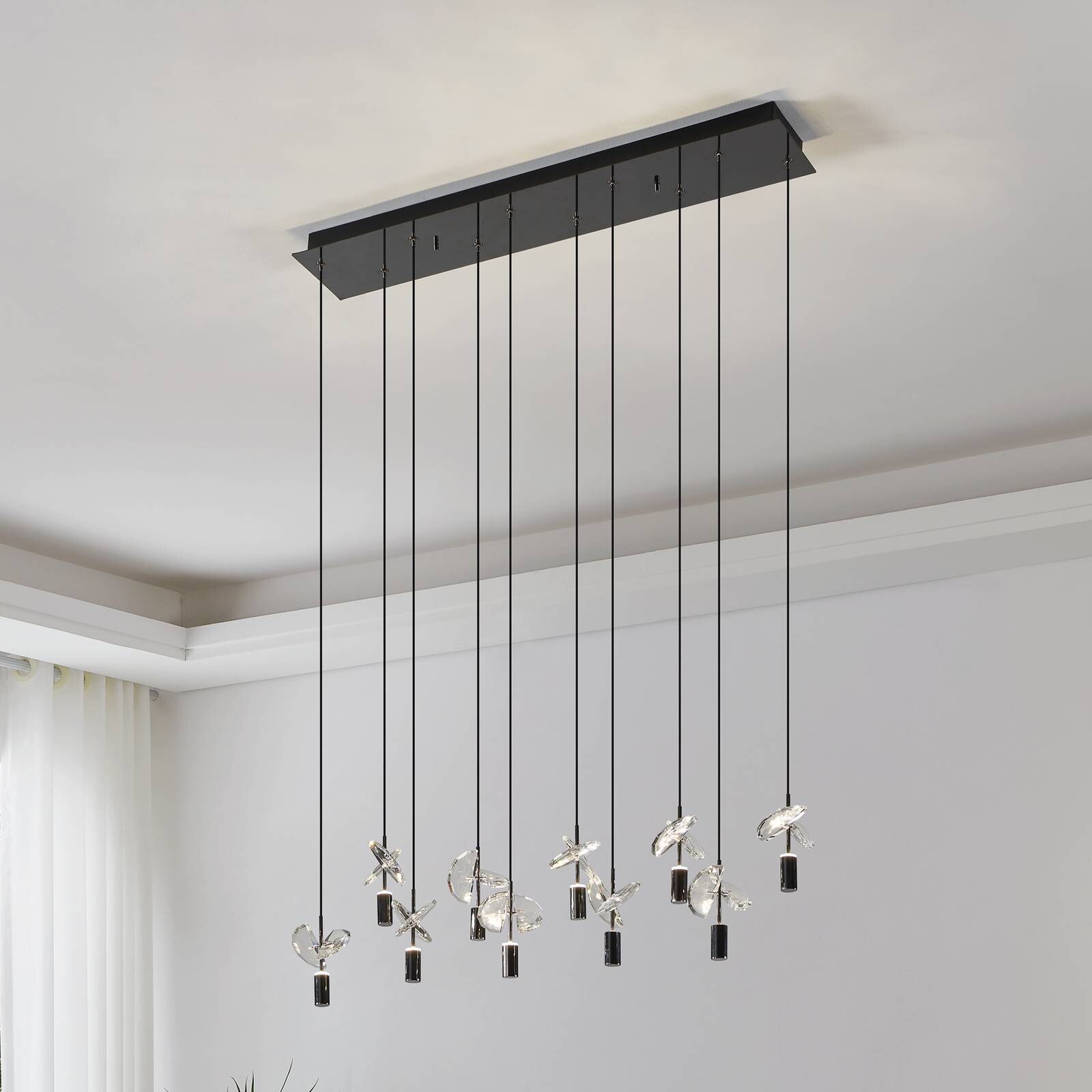 LED závesné svietidlo Stars of Light Comareira, niklová farba, 91 cm, CCT