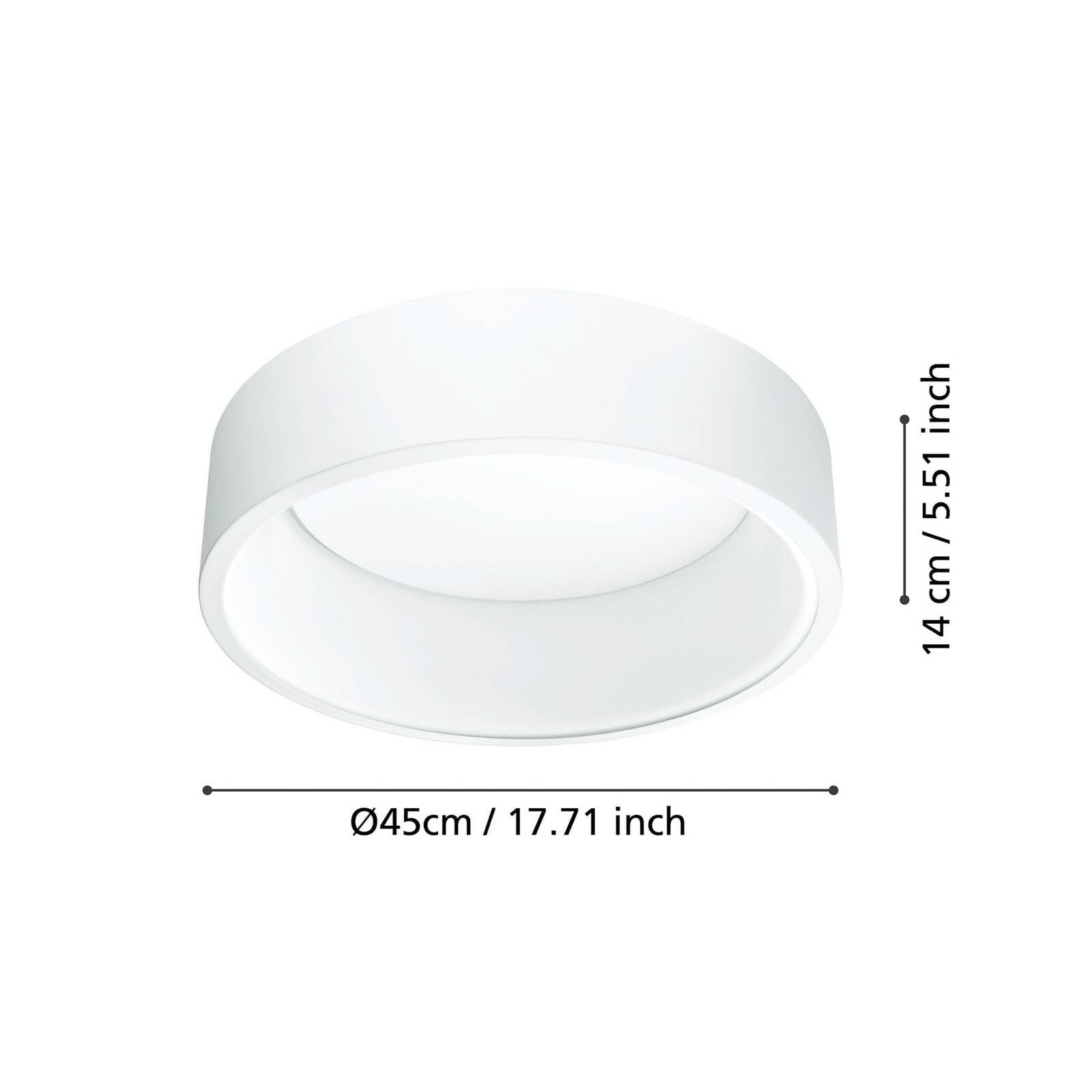 Stropné LED svetlo Stars of Light Marghera, biele, Ø 45 cm
