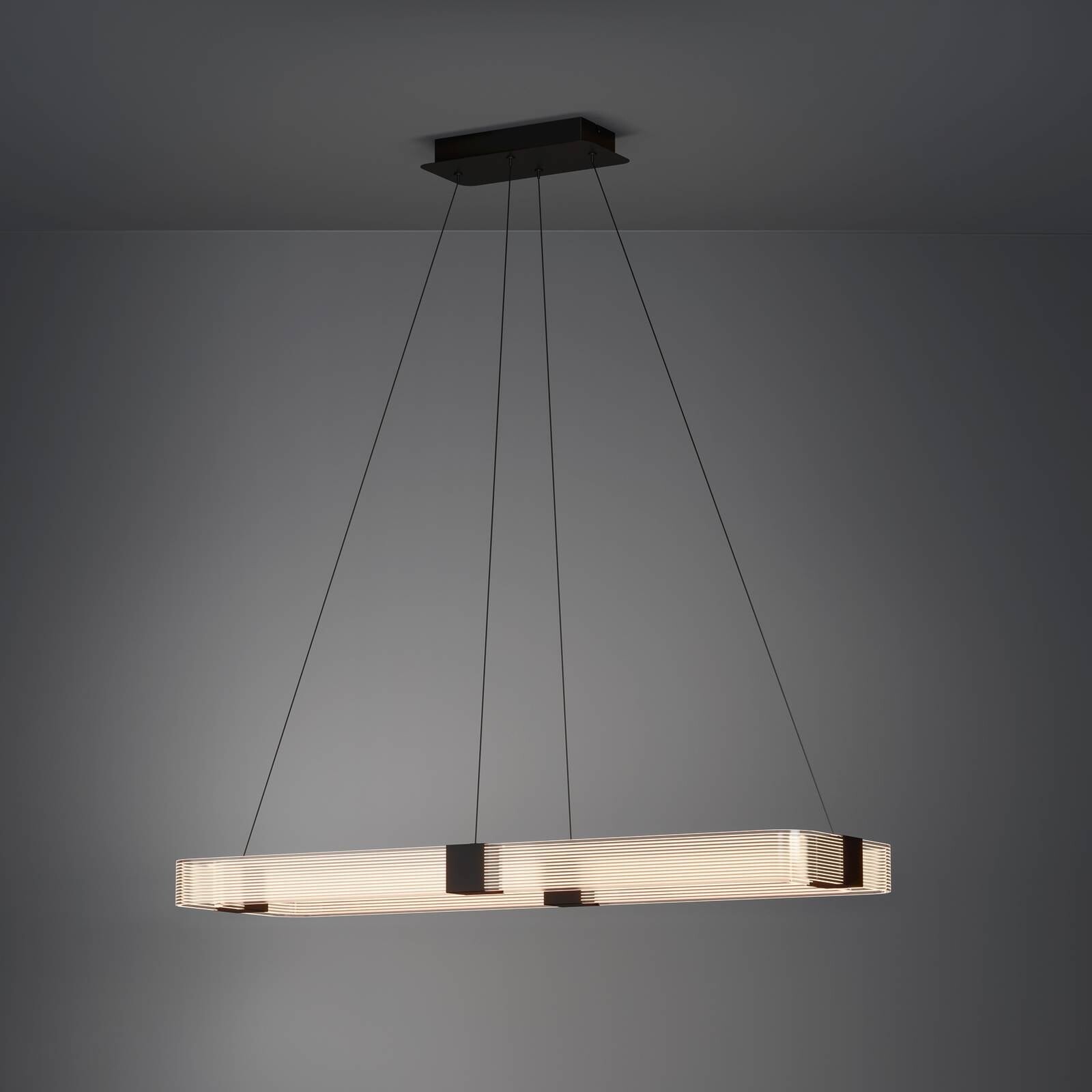 LED závesné svietidlo Stars of Light Mogetonello, čierna, 100 cm