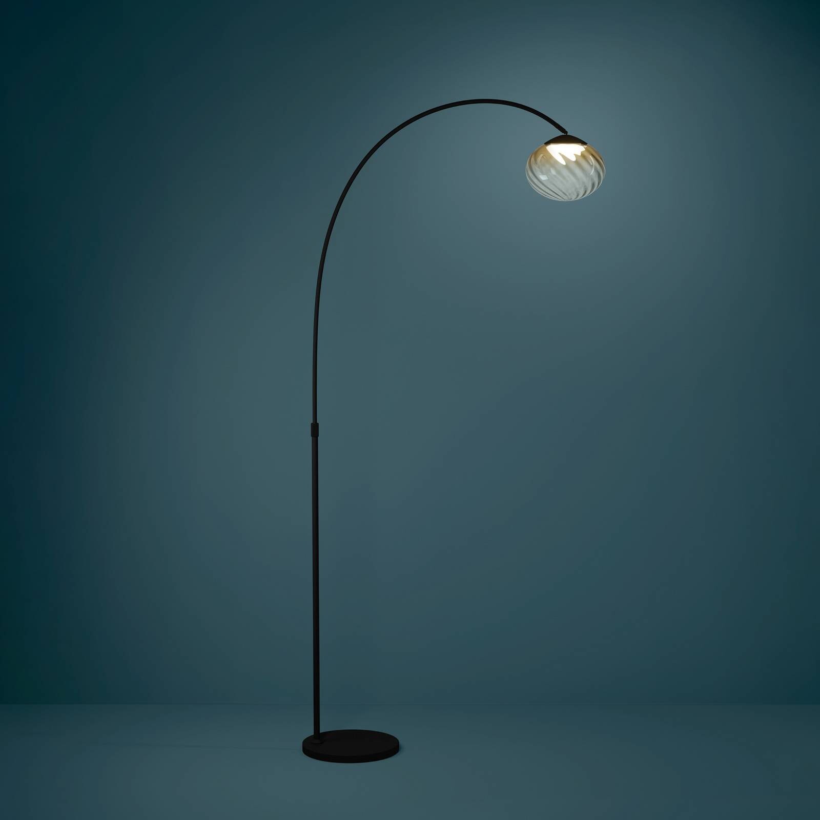 LED stojacia lampa Stars of Light Pantoja čierna/jantárová 160 cm CCT