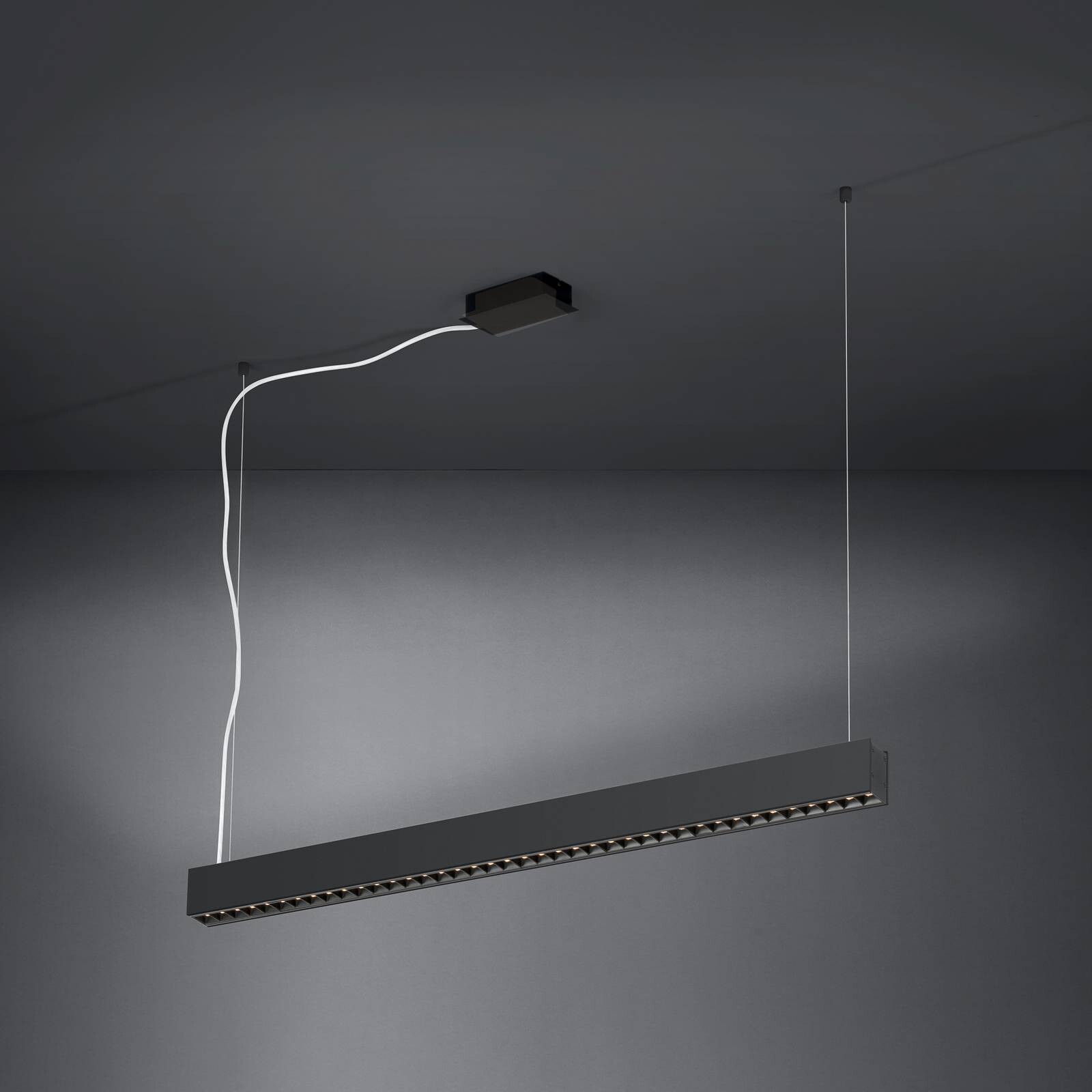 LED závesné svietidlo Stars of Light Termini, čierna, 107 cm, kovová